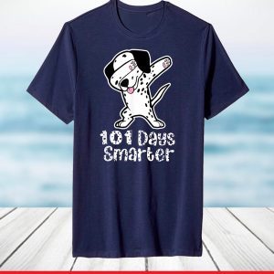 Dalmatian Dabbing Funny Dalmation Dog 101 Days Smarter T-Shirt