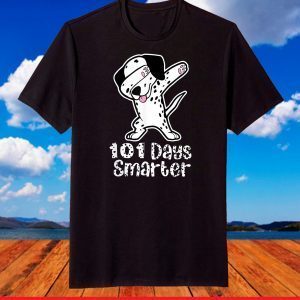 Dalmatian Dabbing Funny Dalmation Dog 101 Days Smarter T-Shirt