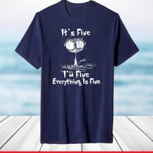 It's Fine I'm Fine Everything Is Fine Funny Cute Raining Cat T-Shirt