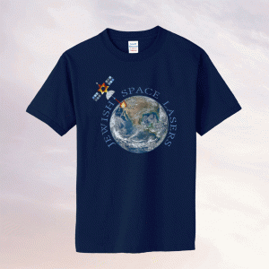 Vintage Jewish Space Lasers Parody Star Of David Satellite Shirts