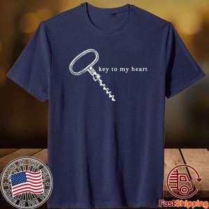 Key to My Heart Wine Key T-Shirt