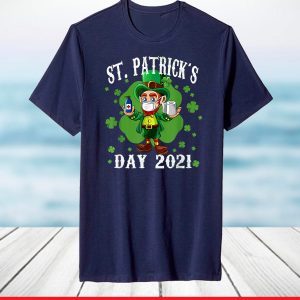Leprechaun Wearing Mask - Funny Saint Patrick's Day 2021 T-Shirt