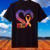 MS Warrior Heart Multiple Sclerosis Awareness Month T-Shirt