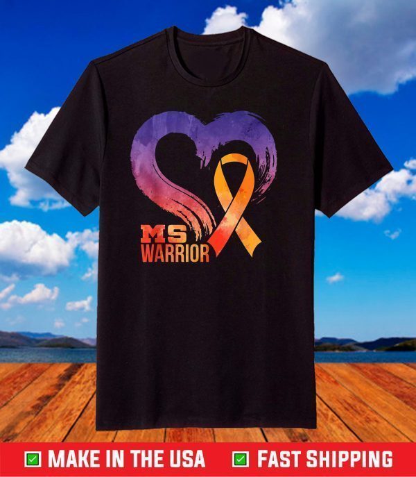 MS Warrior Heart Multiple Sclerosis Awareness Month T-Shirt