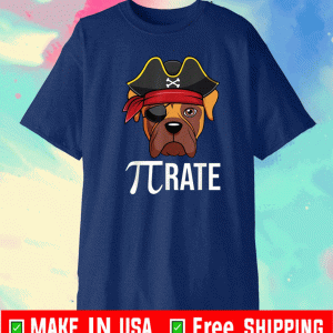 Pi-Rate Dog Happy Pi Day 3.14 Math Pun T-Shirt