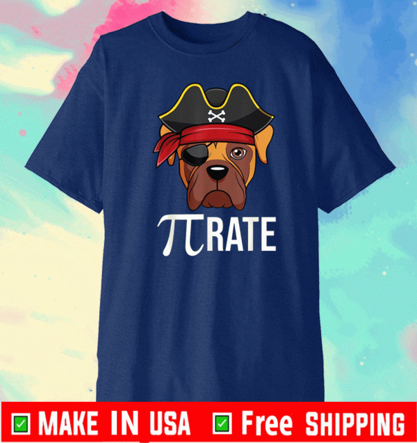 Pi-Rate Dog Happy Pi Day 3.14 Math Pun T-Shirt