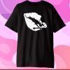 Sexy Pout Lip Lipstick Love Valentine Skull Cross Bones Lips Unisex T-Shirt