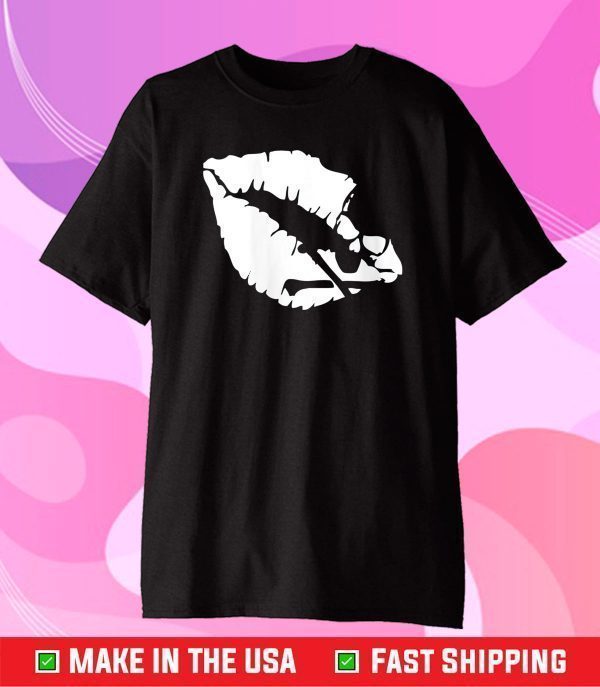 Sexy Pout Lip Lipstick Love Valentine Skull Cross Bones Lips Unisex T-Shirt