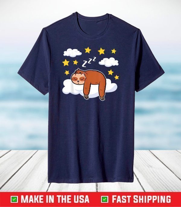 Sleeping Cute Sloth Pyjamas Pajamas Napping Dreaming T-Shirt