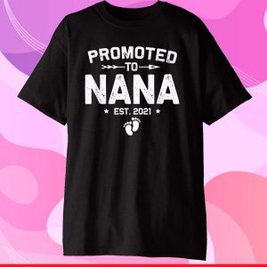 Vintage Promoted To Nana Est 2021 New Mom Gift T-Shirt