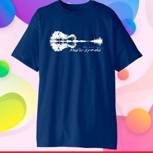 When Words Fail Music Speaks Guitar Music Literary Quote Gift T-Shirt