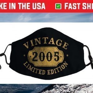 2005 16 years old 16th Limited Birthday, Anniversary Face Mask