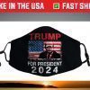 American Flag Trump For President 2024 Face Mask