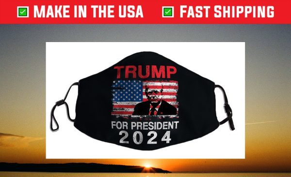 American Flag Trump For President 2024 Face Mask