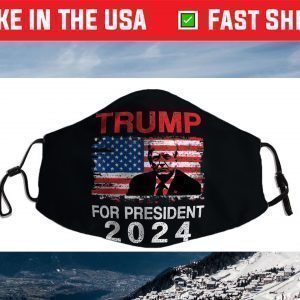 American Flag Trump For President 2024 Filter Face Mask
