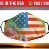 American flag Bee flowers Face Mask