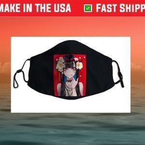 Anime Girl Waifu Japanese Aesthetic Otaku Face Mask
