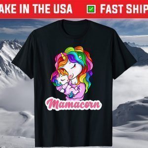 Baby Shower Gift Mamacorn Unicorn Mom With Unicorn Baby T-Shirt