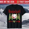 Baseball Mom Leopard Funny Softball Mom Mother's Day 2021 T-Shirt