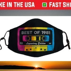 Best of 1981 Mixtape Legendary Edition 40th Birthday 40 Face Mask