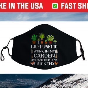 Chicken lover funny gardening Face Mask