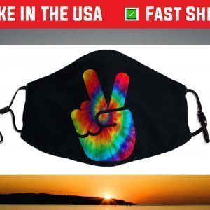 Cool Peace Hand Tie Dye Face Mask