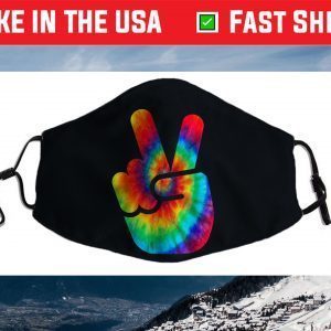 Cool Peace Hand Tie Dye Face Mask