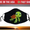 Cute Baby Happy Sea Turtle Art Design Face Mask