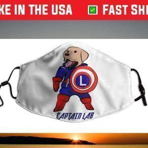 Cute Captain Labrador Retriever Funny Dog Puppy Pet Lover Face Mask