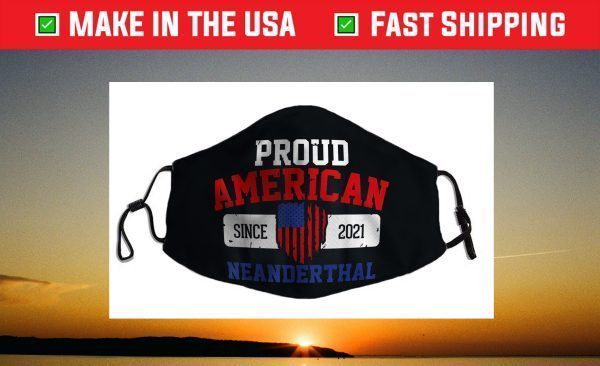 Distressed American Flag For Proud Neanderthal Face Mask