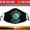 Earth Day 2021 Restore Our Earth Ecosystem Planet Graphic Face Mask