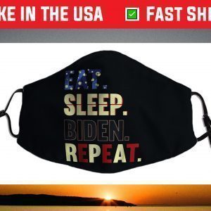 Eat Sleep Biden Repeat Filter Face Mask