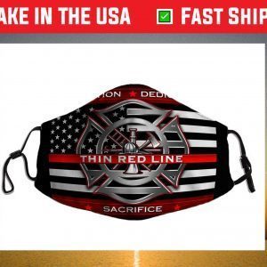 Firefighter Tradition Dedication Thin Red Line Sacrifice 2021 Face Mask