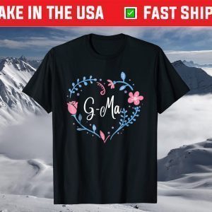 Flower G-Ma Shirt Grandma Christmas Birthday T-Shirt