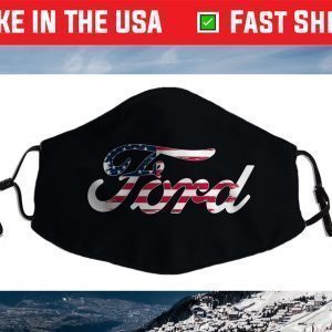 Ford Script American Flag Logo Face Mask