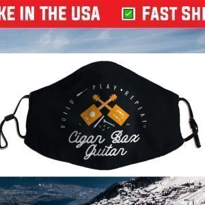 Funny Cigar Box Guitar Guitarist Bassist Music Lover Face Mask