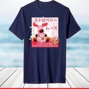 Funny Retro Japanese Strawberry Milk Carton Otaku Kawaii T-Shirt