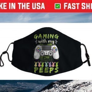 Gaming With My Easter Peeps Funny Gaming Bunny Face Mask