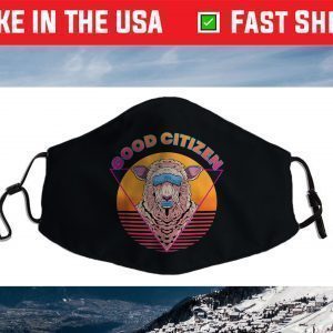 Good Citizen Sheep Duct Tape Vaporwave Face Mask