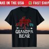 Grandpa Bear Christmas Pajama Red Plaid Buffalo Family T-Shirt