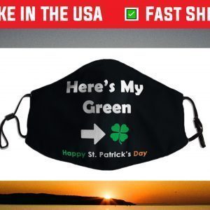Happy St. Patrick's Day Green Face Mask