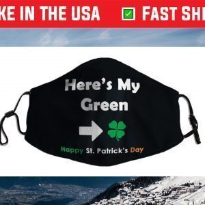 Happy St. Patrick's Day Green Face Mask