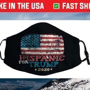 Hispanic For Trump 2020 MAGA Flag Face Mask