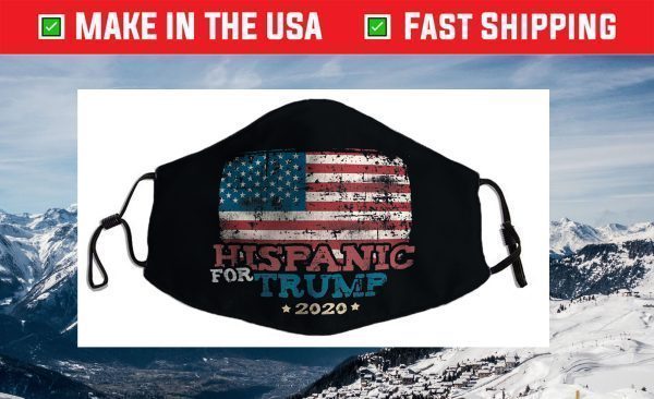 Hispanic For Trump 2020 MAGA Flag Face Mask