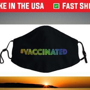 I'm Vaccinated Rainbow Gradient Colorway Face Mask