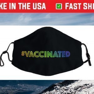 I'm Vaccinated Rainbow Gradient Colorway Face Mask