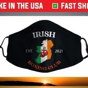 Irish Boxing Club, Proud To Be Irish, Ireland Flag and Map Face Mask