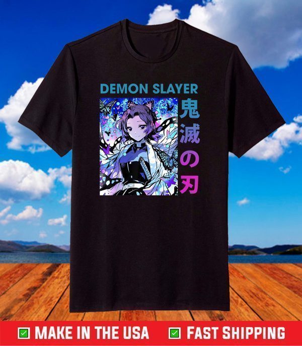 Japanese Manga Fantasy Demon Anime Slayer Character Shinobu T-Shirt