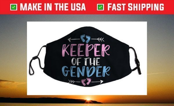 Keeper of the Gender - Cute Gender Reveal Baby Shower Design Face Mask