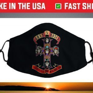 Kids Youth Guns N' Roses Official Cross Face Mask